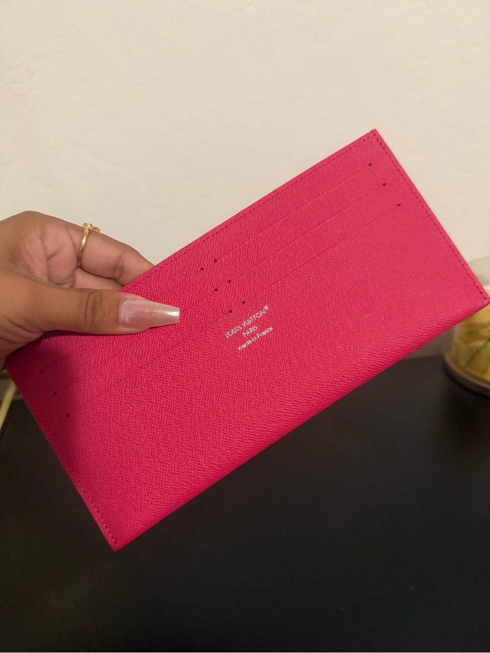 Louis Vuitton card Insert Pondichery pink